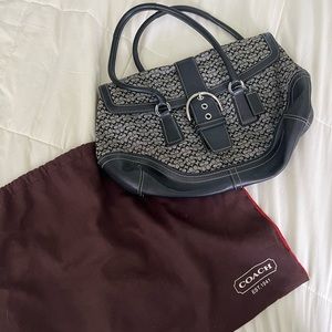 Medium Black/Grey Coach Bag